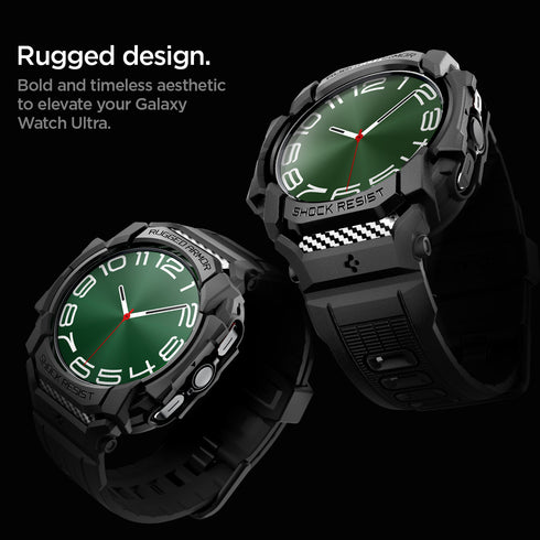 Spigen כיסוי+רצועה ל-Galaxy Watch Ultra (47mm) – Rugged Armor Pro